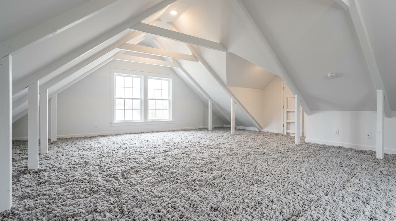 Professional blown-in attic insulation